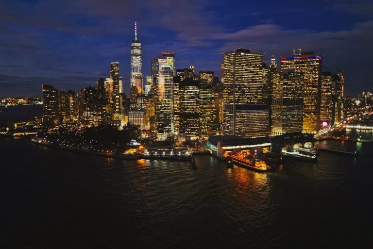 lighted cityscape during nighttime